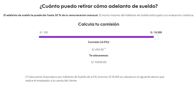 Scotiabank deja retirar hasta S/10.000 en adelanto de sueldo. Foto: captura/Scotiabank   