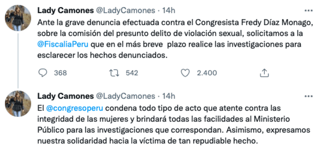 Tuit de Lady Camones