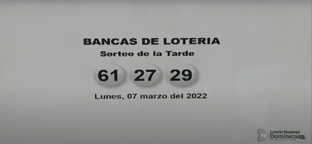 Resultado de la banca de lotería de la Lotería Nacional Dominicana. Foto: captura.