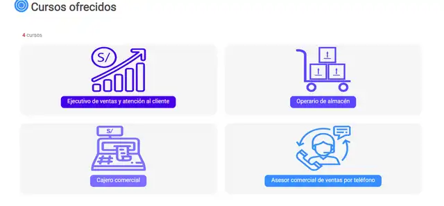 Becas para estudiar gratis en Perú | Beca Jóvenes Bicentenario: accede aquí a cursos de cajero comercial, operario de almacén, ejecutivo de ventas y asesor comercial | MTPE. Foto: captura del Ministerio de Trabajo