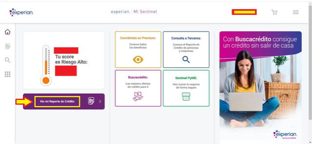 Consulta tu reporte de deudas en Sentinel. Foto: captura Consulta tu reporte de deudas en Sentinel. Foto: captura