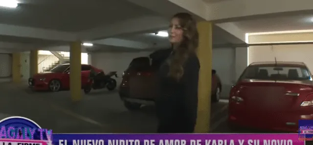 Estacionamiento de Karla Tarazona y Rafael Fernández. Foto: captura de ATV