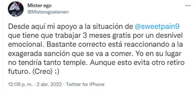 Opiniones de personajes y seguidores del freestyle sobre el caso de Sweet Pain. Foto: captura/Twitter