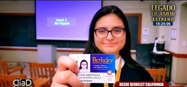  Leia Chavarría ganó una beca completa para estudiar en la Universidad de Berkeley en Estados Unidos. Foto: ATV   