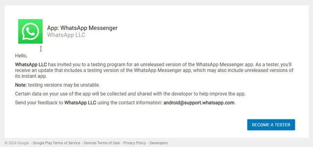  Pulsa el botón 'Become a tester' para acceder a la beta. Foto: Play Store 