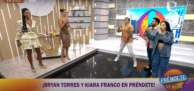 Karla Tarazona, Rocío Miranda y Christian Domínguez, conductores de 'Préndete'. Foto: Panamericana TV.   