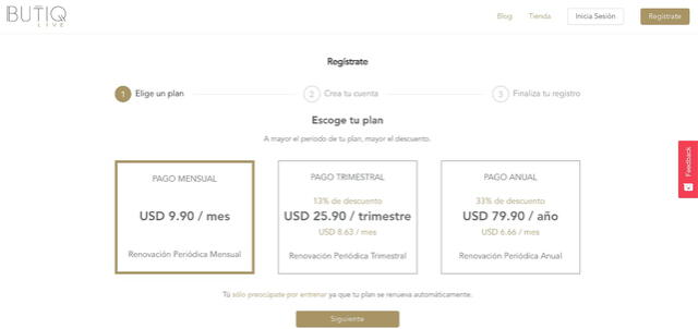 Plataforma digital para hacer ejercicios personalizados gratis en casa.