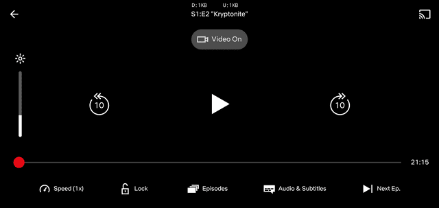 Cómo luce la interfaz de Netflix al apagar la reproducción de video. Foto: Android Police