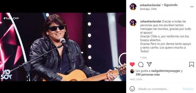Imitador de José Feliciano agradece a sus fans en Perú y Chile