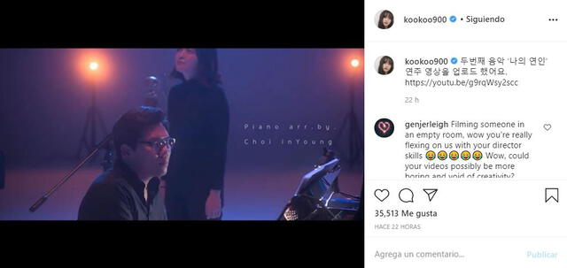 Goo Hye Sun debuta en YouTube. Foto: Captura  Instagram