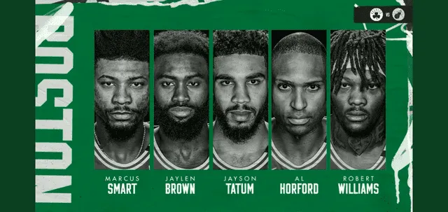 Alineación del Celtics. Foto: Boston Celtics