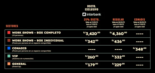 Precios de entradas de para concierto de Olga Tañón. Foto: Teleticket Precios de entradas de para concierto de Olga Tañón. Foto: Teleticket