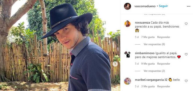 Fans señalan parecido entre Vasco Madueño y Guillermo Dávila. Foto: Vasco Madueño/ Instagram