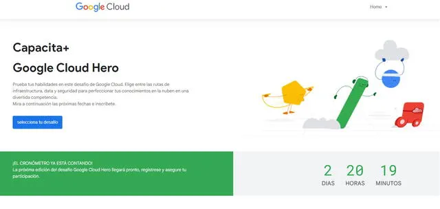 Cloud Hero de Google tiene disponibles sesiones gratuitas y un reto que se inaugurará este 28 de setiembre. Foto: Google