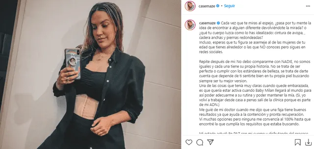 Cassandra Sánchez de Lamadrid se mostró por primera vez tras dar a luz a su primogénito. Foto: Cassandra Sánchez de Lamadrid/Instagram.