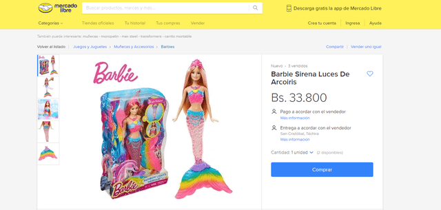¿Cuantos salarios mínimos necesita un venezolano para comprar una Barbie?