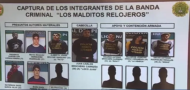 De acuerdo a la Policía Nacional, así era distribución de funciones al interior de la banda. (Foto: Captura de video / Canal N)