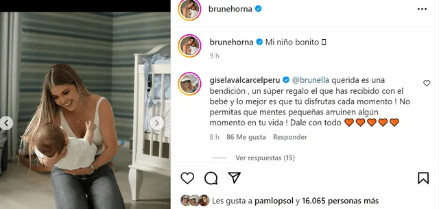  Gisela Valcárcel le dio un consejo a Brunella Horna. Foto: Instagram/Brunella Horna   