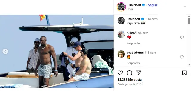 <em> Publicación original de Usain Bolt. Foto: captura de pantalla</em>   