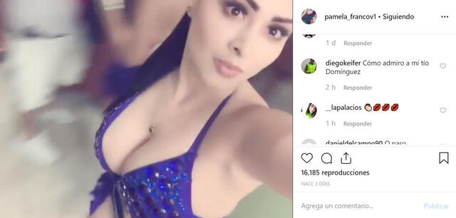 Publicación de Pamela Franco en Instagram