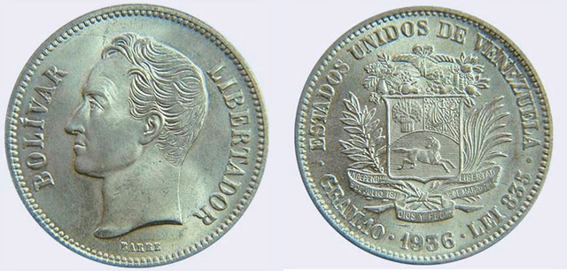 Esta es la moneda de 2 bolívares valorizada en hasta 2.000 soles. Foto: ngcoins2003/eBay 