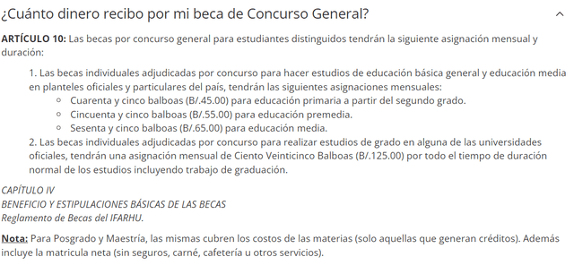 Estos son los montos actualizados del segundo pago de la Beca de Concurso 2024. Foto: Ifarhu   