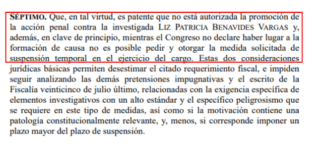 Argumentos de la Sala Permanente de la Corte Suprema
