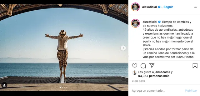 Alejandro Fernández en Instagram