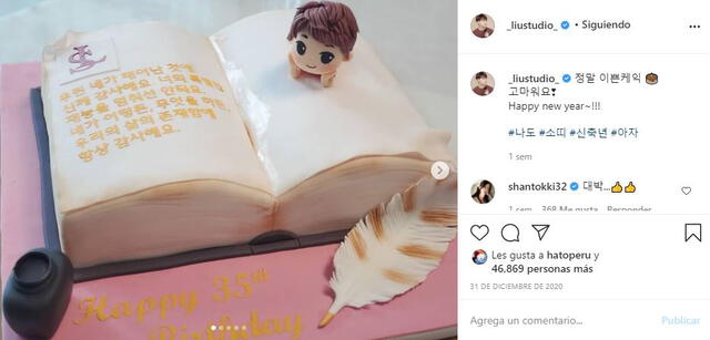 Publicación en Instagram de Lee Sungmin por su cumpleaños. Foto: _liustudio_