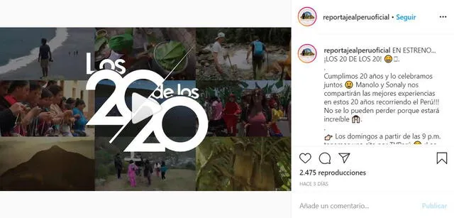 Costumbres y Reportaje al Perú celebran 20 años en TV Perú