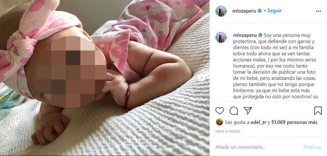 Melissa Loza presenta a su bebé en Instagram