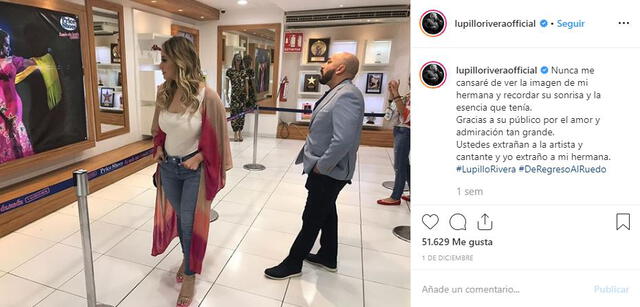 Lupillo Rivera recuerda a Jenni Rivera en Instagram