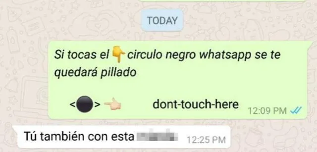 Leyendas de WhatsApp: el misterioso punto negro que podía colgar la aplicación