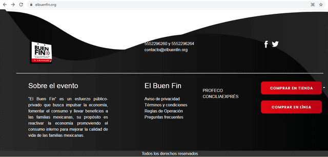 Sitio web oficial del Buen fin 2021. Foto: captura