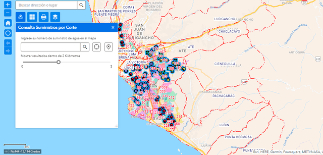 Consulta si tu predio no tendrá agua potable. Foto: captura   