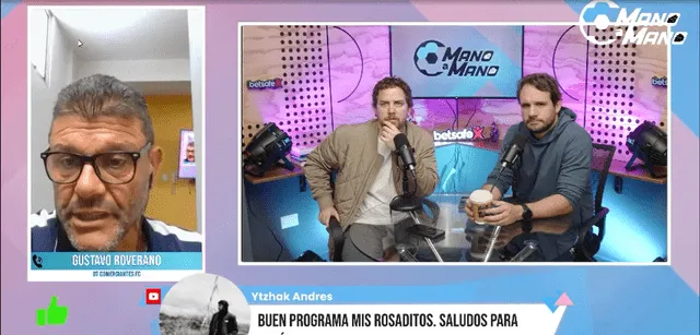 Gustavo Roverano habló sobre Joao Grimaldo y Bryan Reyna. Foto: captura de 'Mano a mano'.   