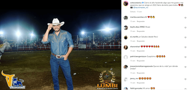 Coto Hernández apasionado por la crianza de toros. Foto: Coto Hernández/Instagram.