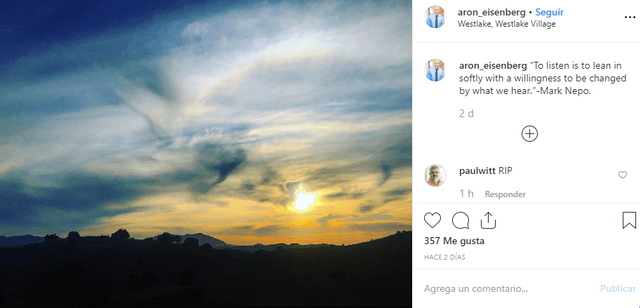 Aron Eisenberg en Instagram