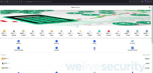  Página falsa que roba tus credenciales del banco. Foto: ESET   