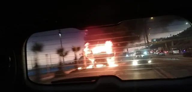 El camión bloqueó de manera parcial el Circuito de Playas. Foto: difusión   