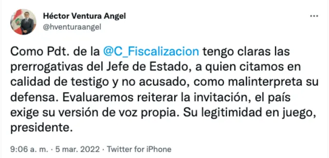 Twitter de Héctor Ventura Angel