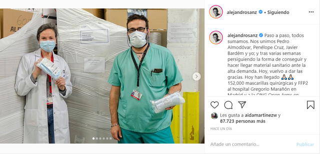 El emotivo anuncio de Alejandro Sanz en Instagram.