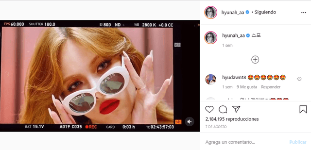 HyunA, Instagram, comeback