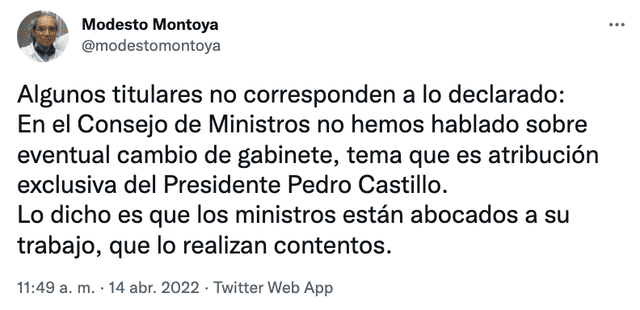 Tweet Modesto Montoya