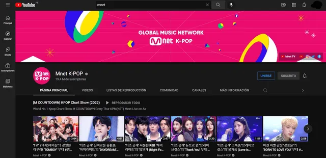 Canal oficial de Mnet en YouTube. Foto: captura