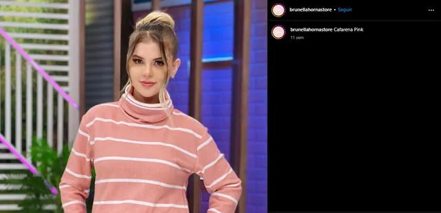  Brunella Horna promociona su línea de ropa en redes sociales. Foto: Captura Instagram   