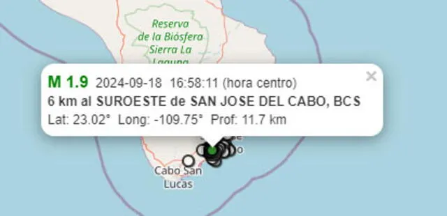 Último temblor hoy en México. Foto: SSN 