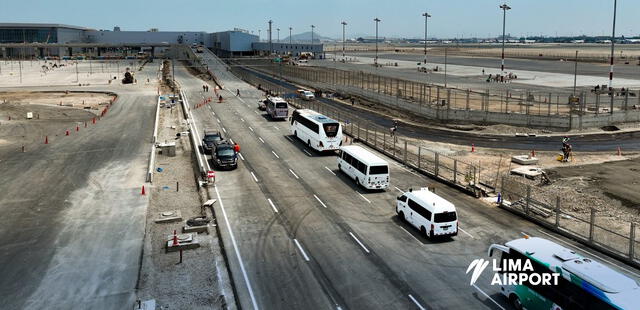 Acceso vehicular a la nueva ciudad aeropuerto. Foto: LAP    