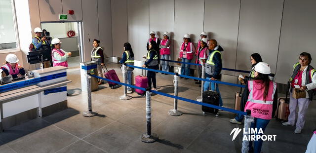 Abordaje de prueba en el nuevo aeropuerto Jorge Chávez. Foto: LAP    