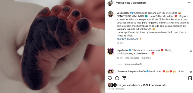 José Peláez anunció el nacimiento de su primer hijo.   